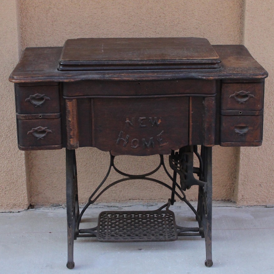 Antique New Home Sewing Machine Table EBTH Stunning New Home Sewing Machine Antique Antique New Home Sewing Machine Table EBTH Stunning New Home Sewing Machine Antique