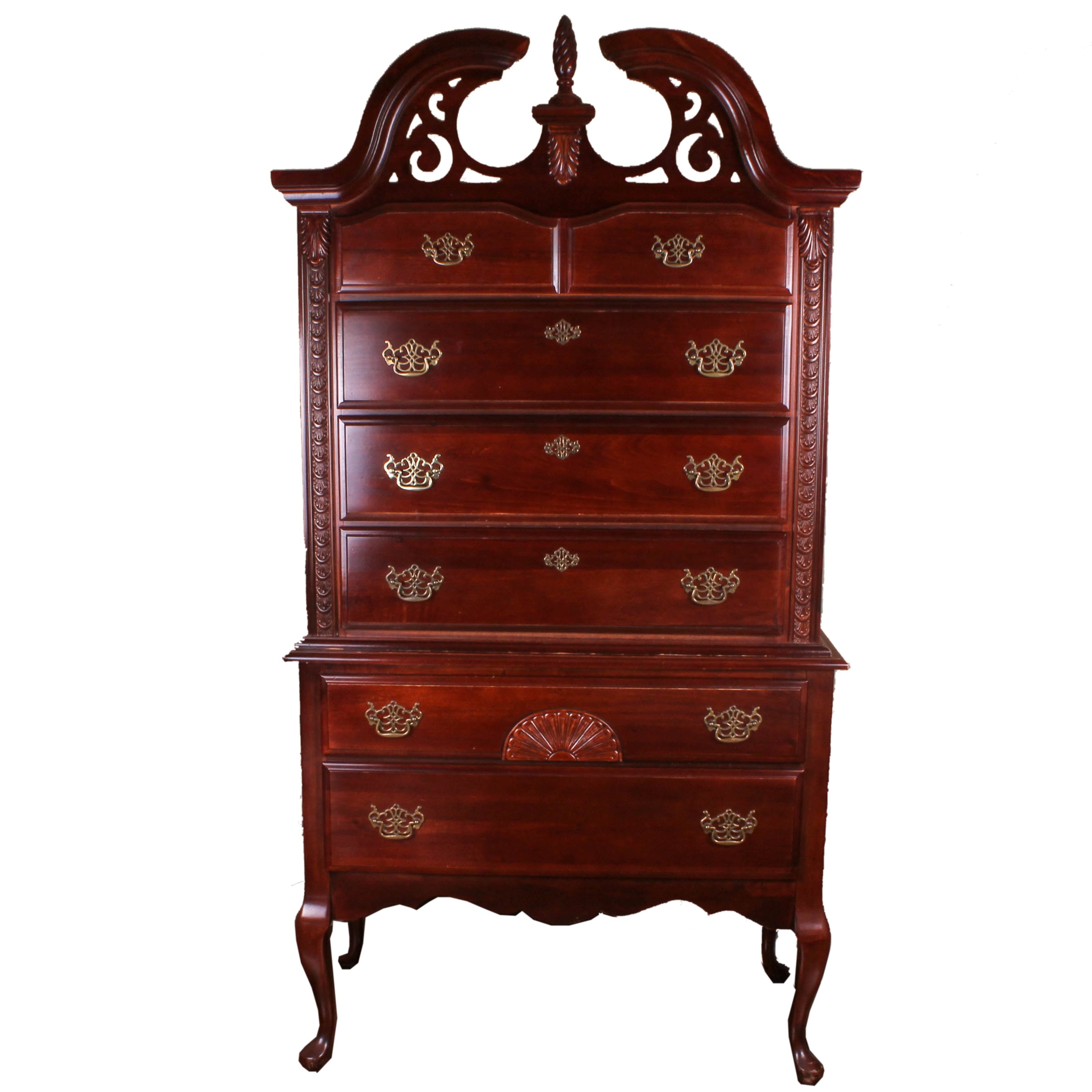 Vaughan Bassett Queen Anne Highboy Dresser EBTH