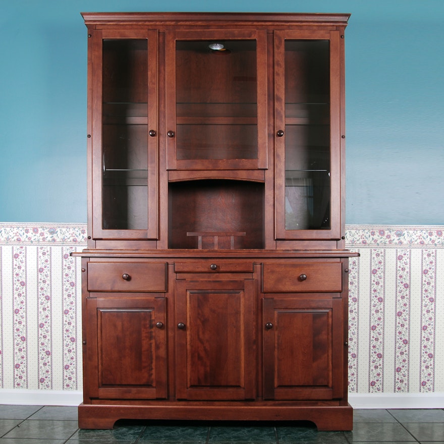 Canadel Furniture Cherry Wood Display Cabinet Ebth Canadel Furniture Cherry Wood Display Cabinet
