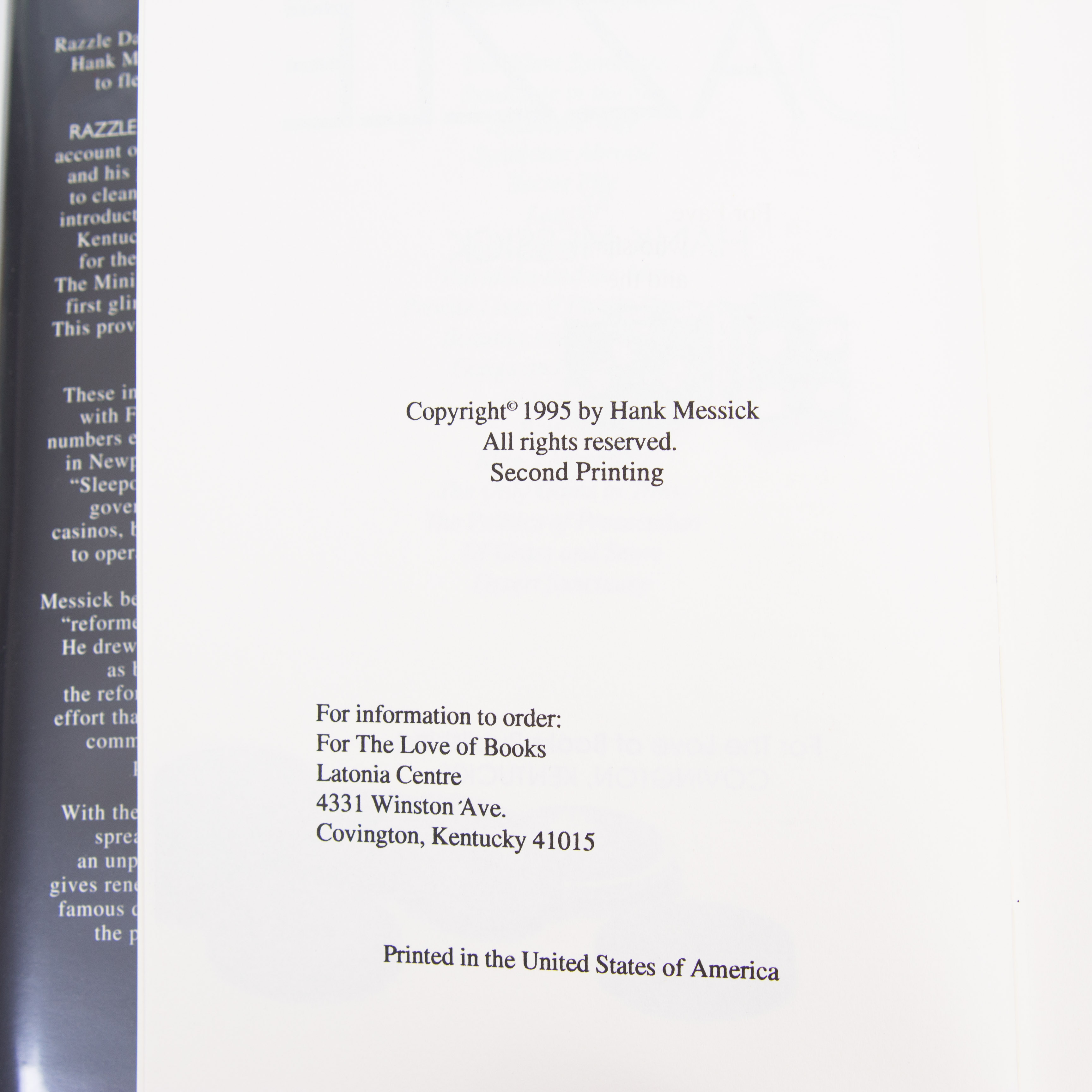 "Syndicate Wife" and "Razzle Dazzle" Mob Theme book set by Hank Messick