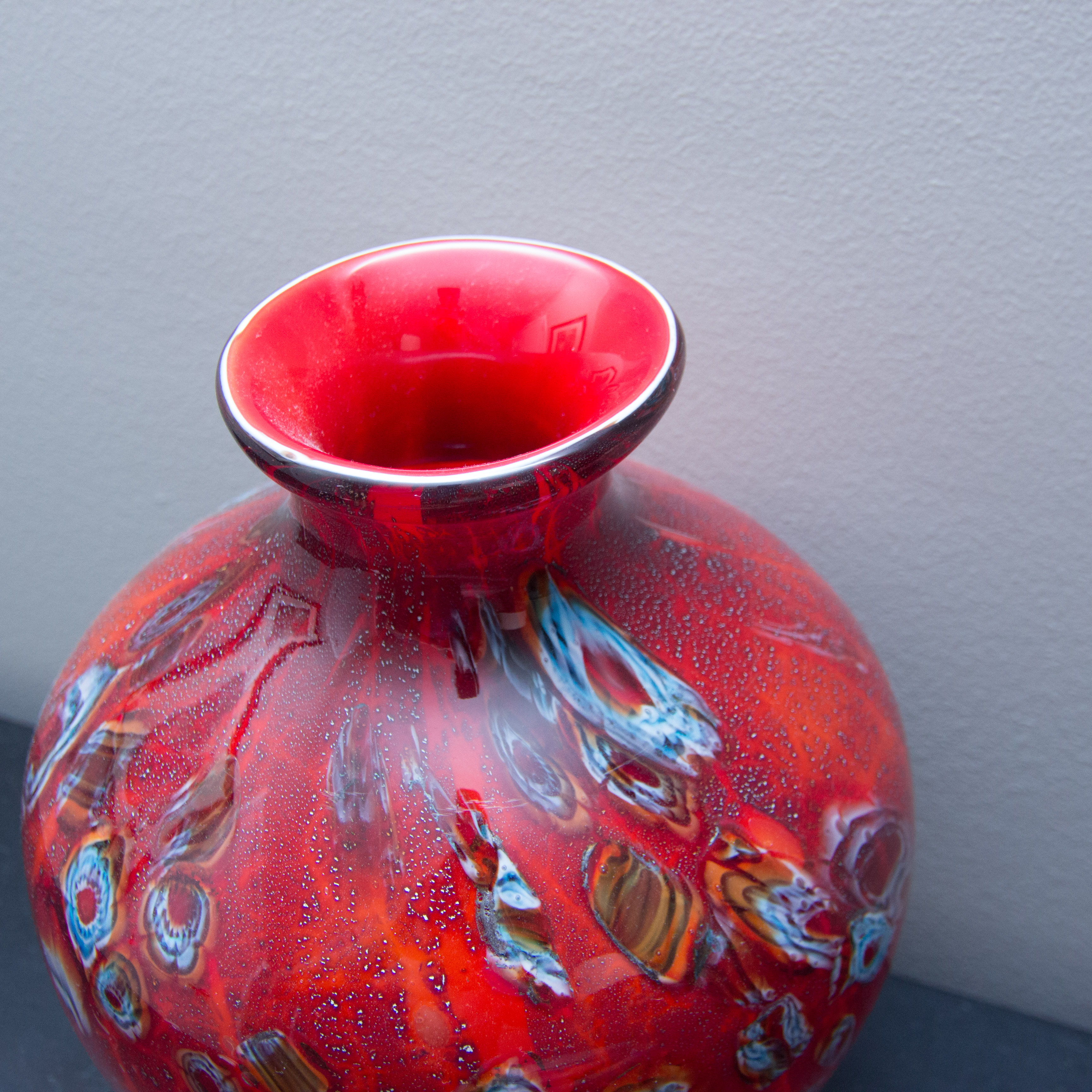 Elegant Colored Glass Vase EBTH