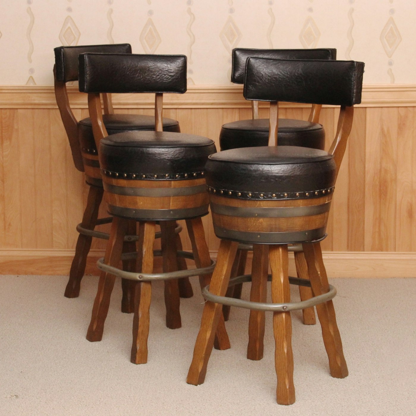whiskey barrel bar stools        <h3 class=