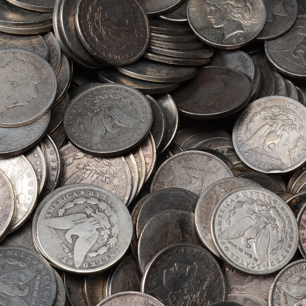 Huge Bag of 995 Silver Dollars EBTH