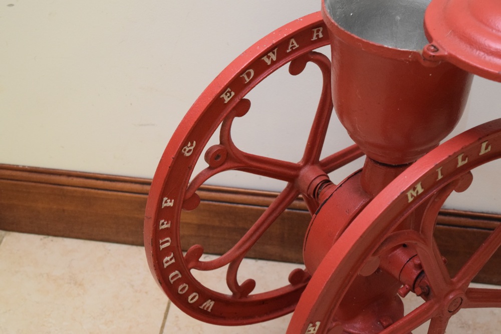 Large Antique Woodruff & Edwards, Elgin National Coffee Grinder EBTH