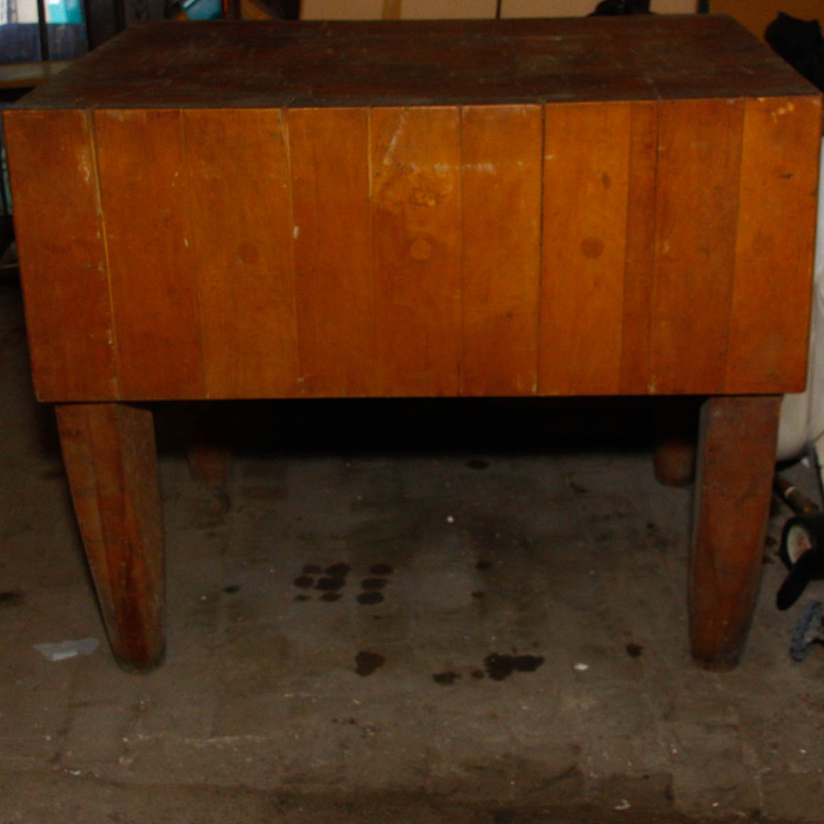 Large Vintage Butcher Block Table EBTH