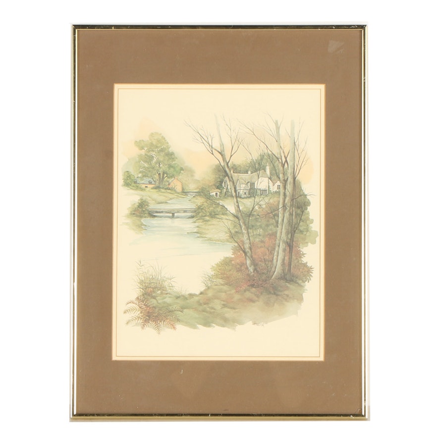 Massa Signed Original Framed Watercolor Ebth