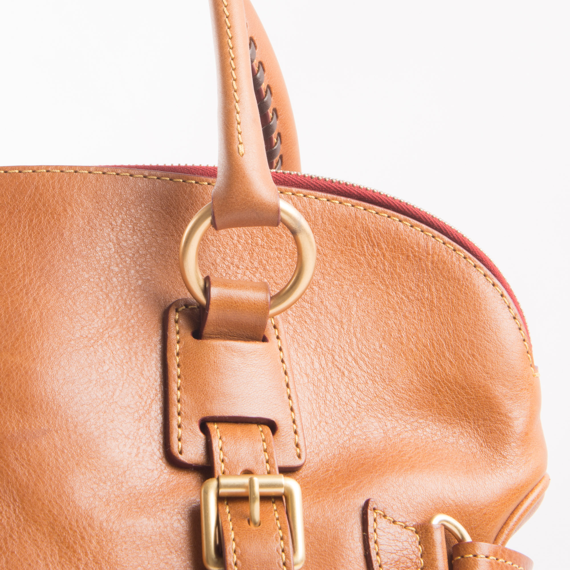 Dooney & Bourke Florentine Leather Domed Buckle Satchel | EBTH