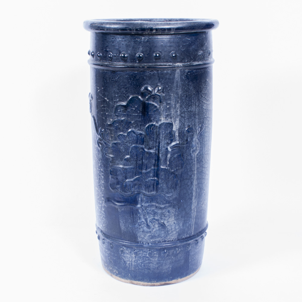 Blue Ceramic Umbrella Stand EBTH