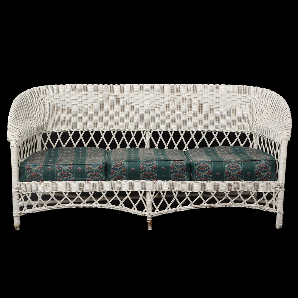 White Wicker Sofa EBTH