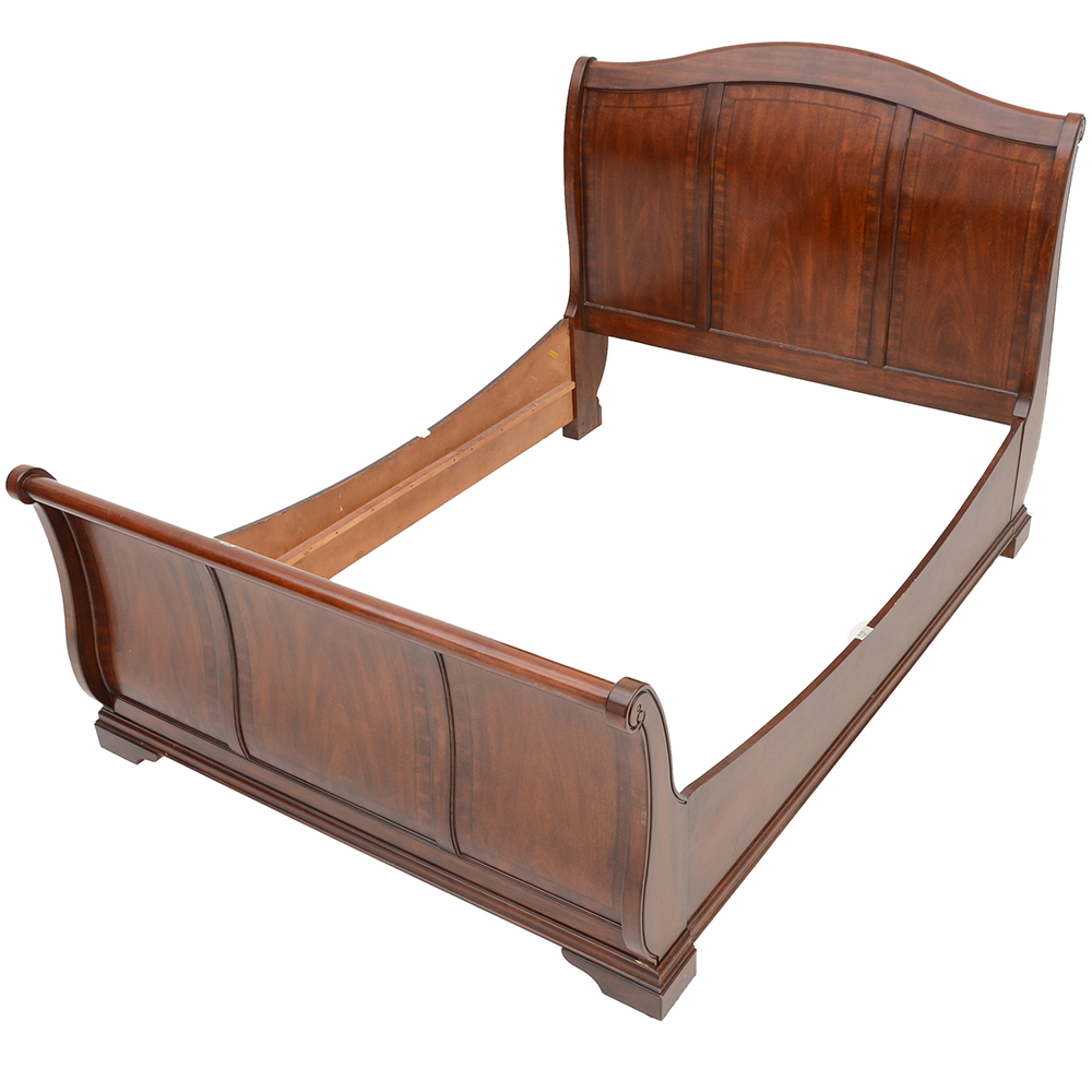 Mahogany KingSize Sleigh Bed Frame EBTH