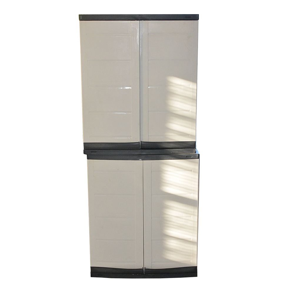 Pair of Gray Plastic Storage EBTH