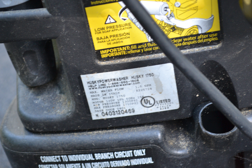 Husky 1750 PSI Power Washer EBTH