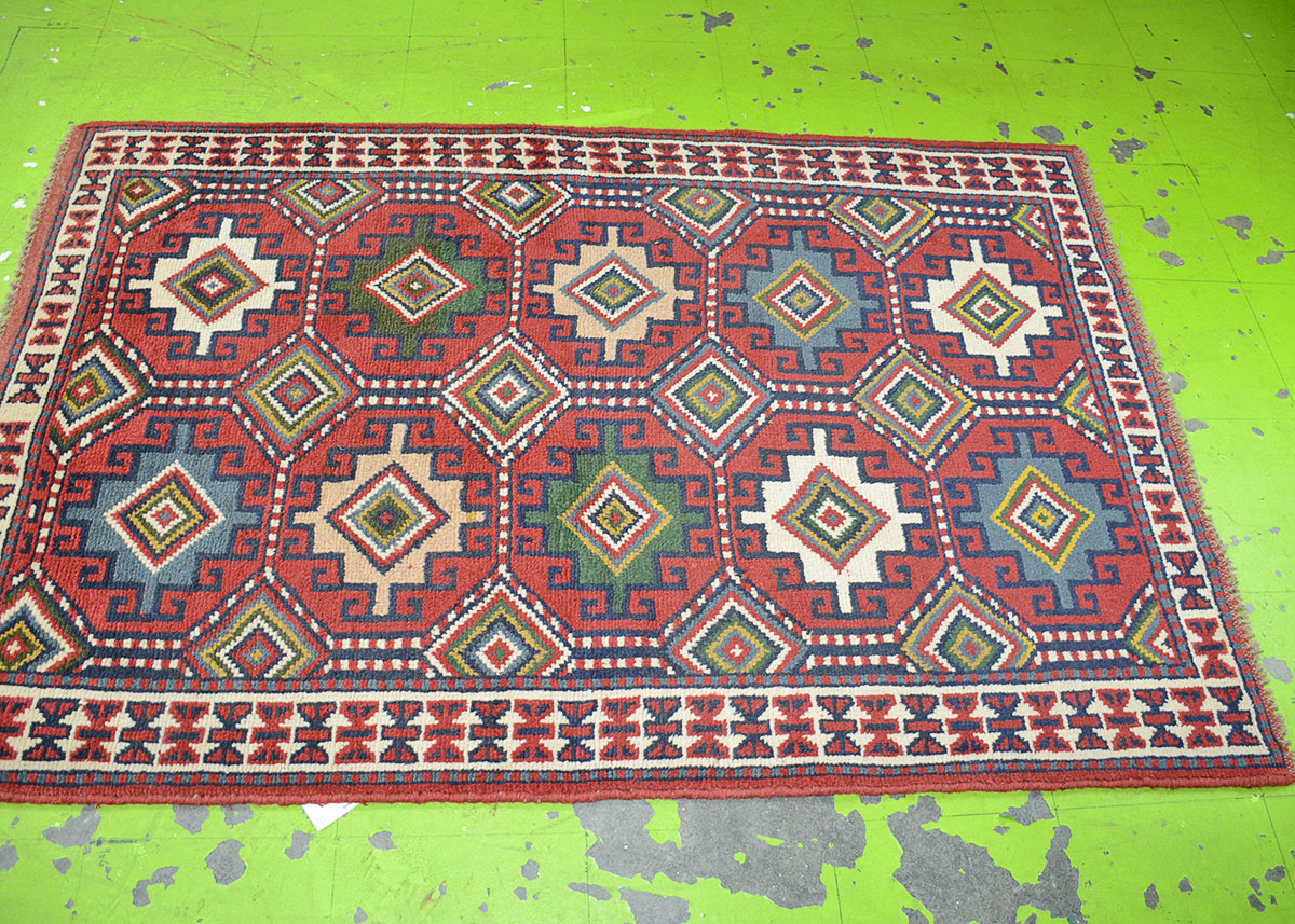 Handwoven Iranian Kurdish Area Rug EBTH