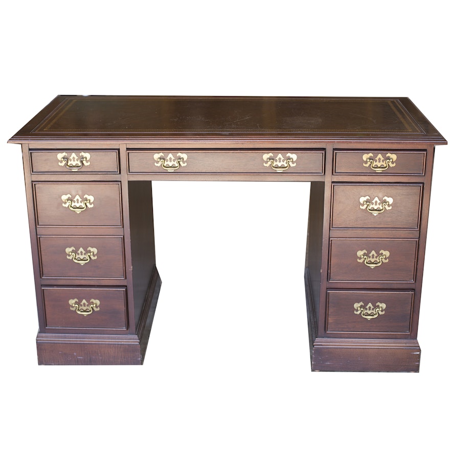 Wooden Desk Made By Sligh Furniture In Holland Michigan Ebth