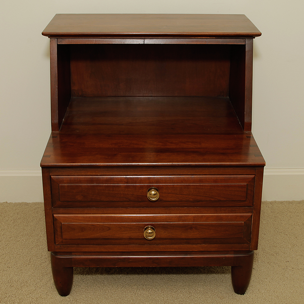 Mid Century Cherry Wood Nightstand by Willett EBTH
