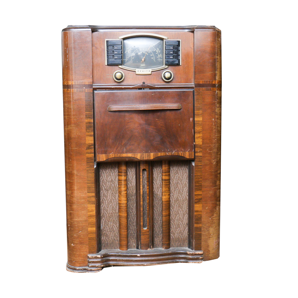 Vintage Zenith Short Wave Radio With Record Player Ebth