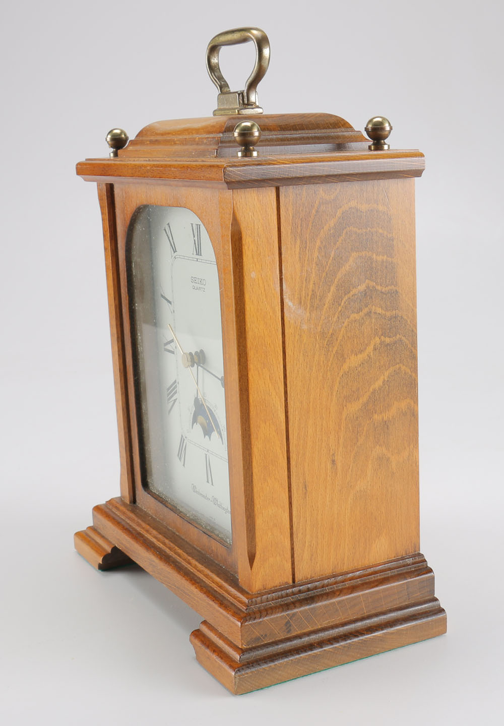 Seiko Quartz Mantel Clock with Moon Phase Dial EBTH