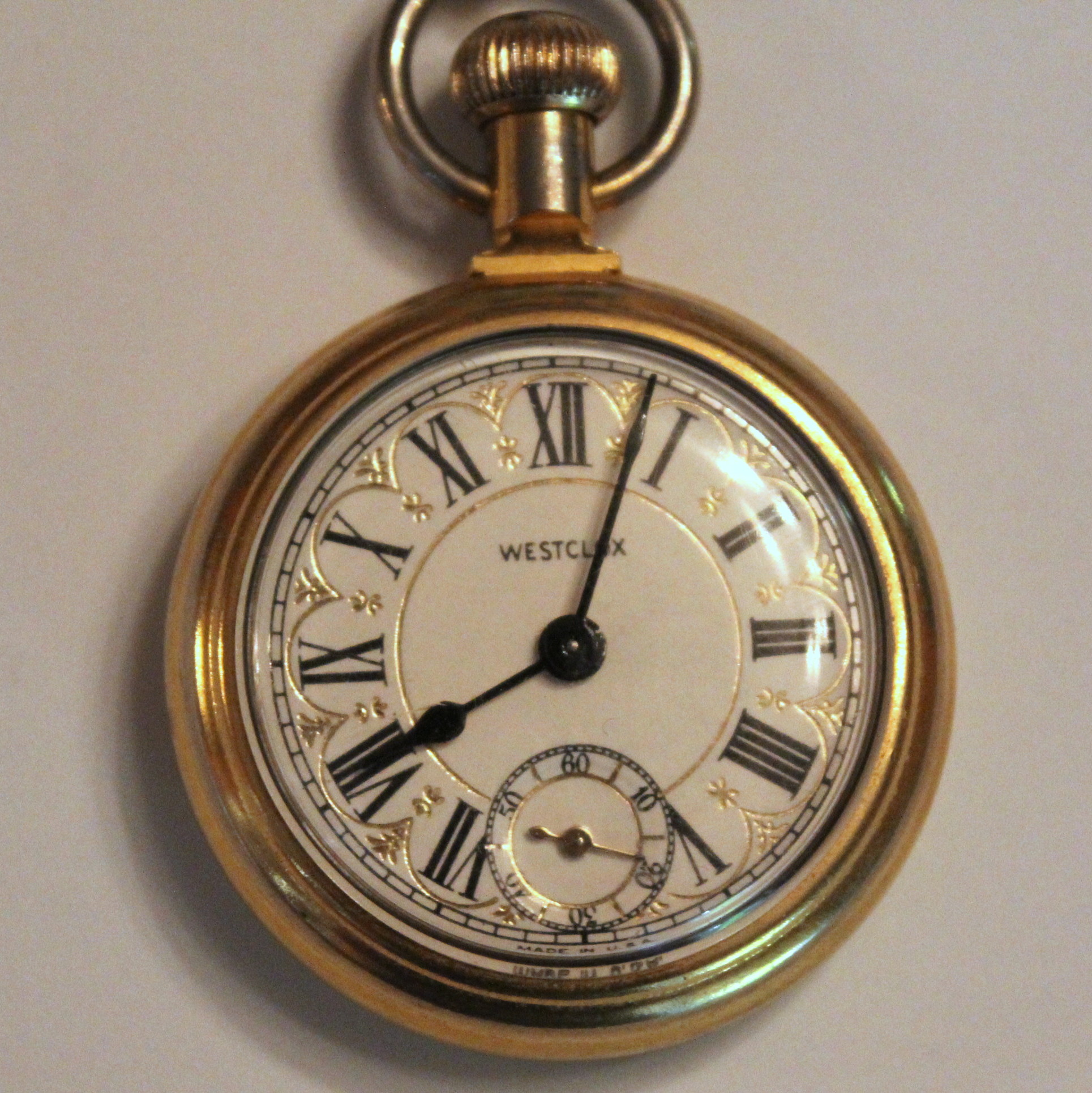 Westclox Pocket Watch With Chain Fob EBTH