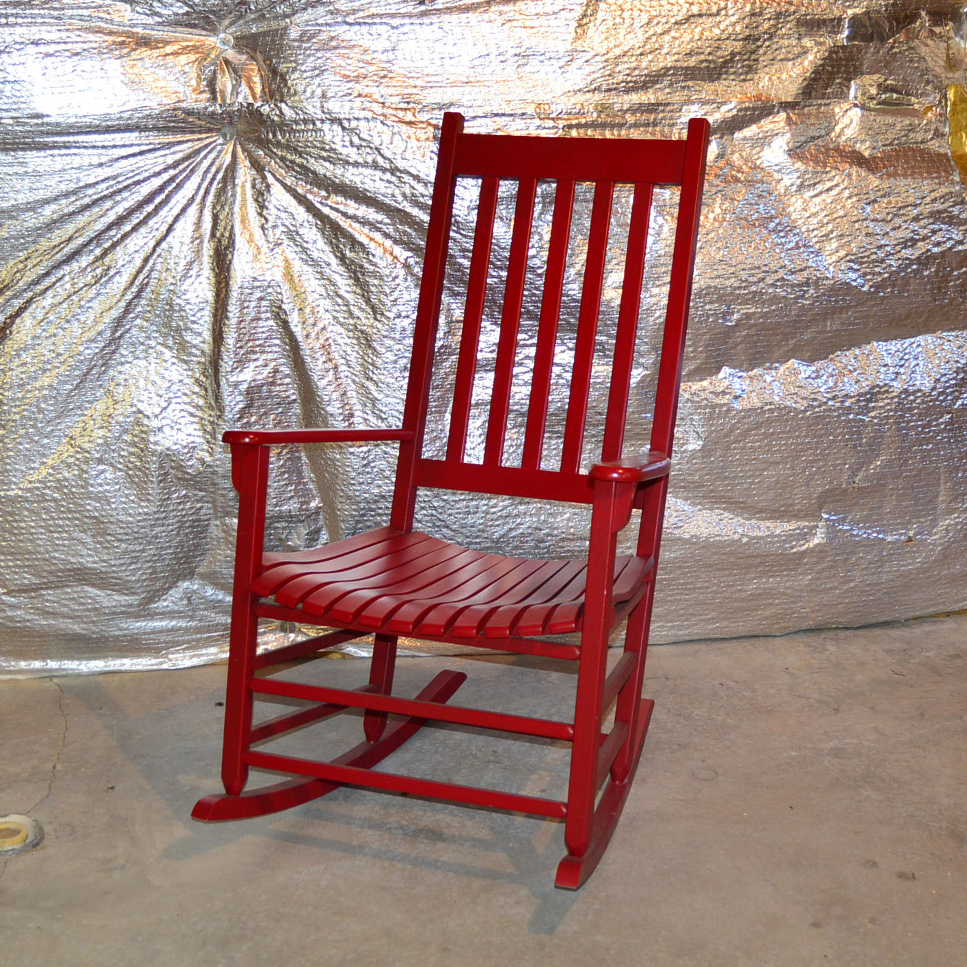 Red Colonial Rocking Chair EBTH