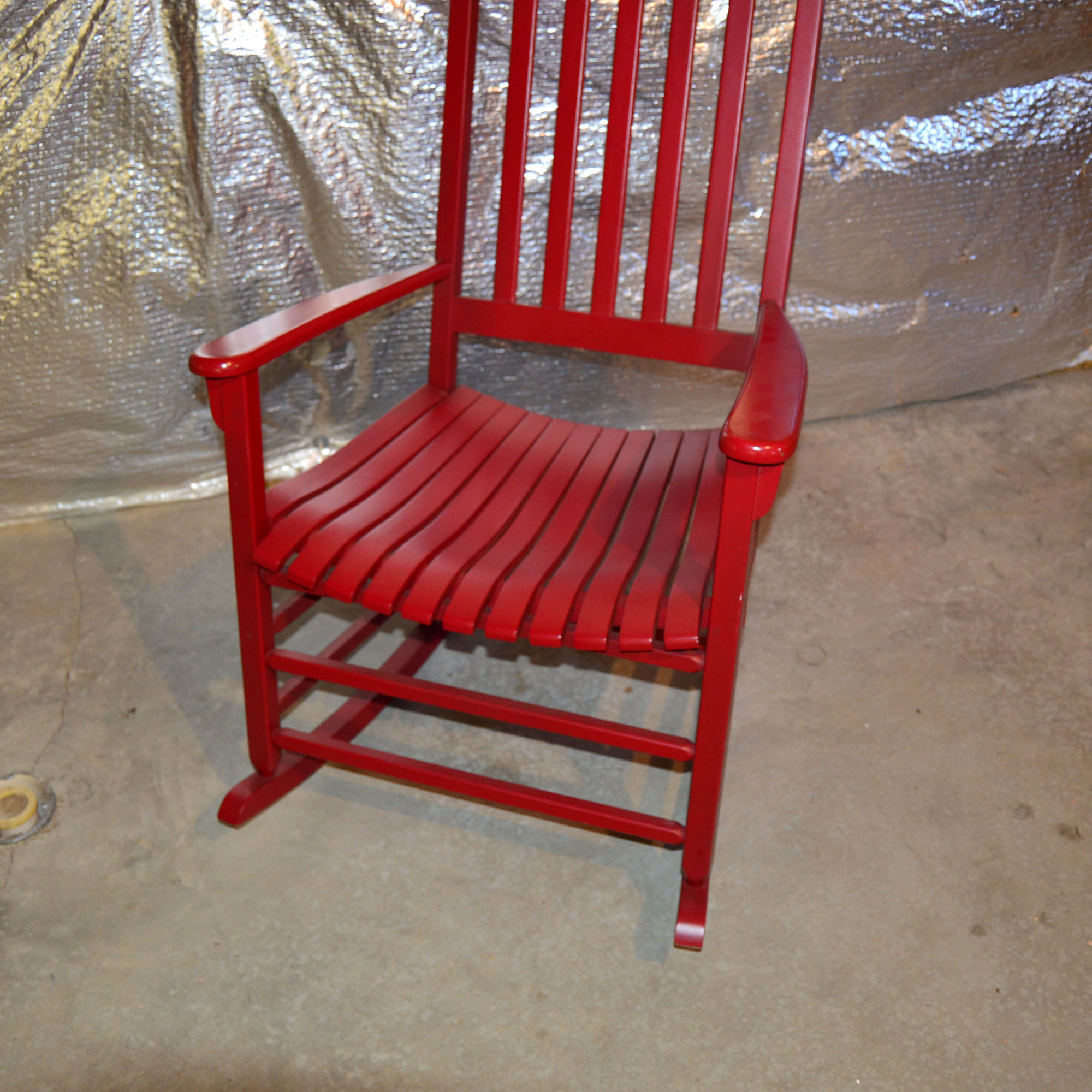 Red Colonial Rocking Chair EBTH