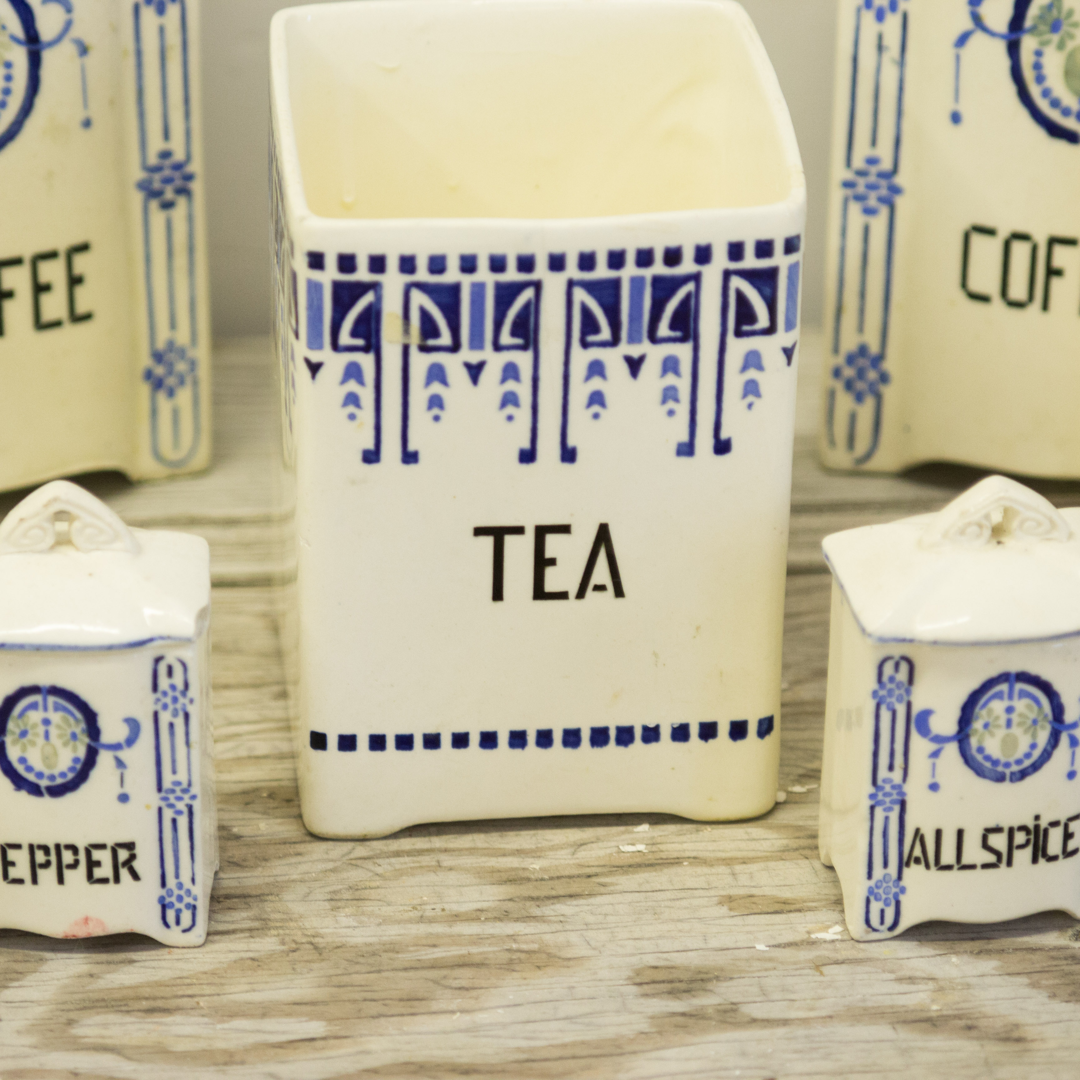 Vintage Czech Ceramic Kitchen Container Set EBTH