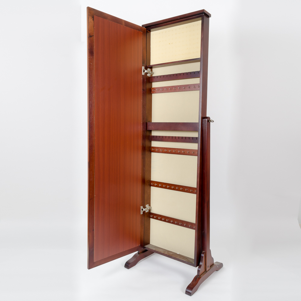 Cheval Mirror with Jewelry Storage EBTH