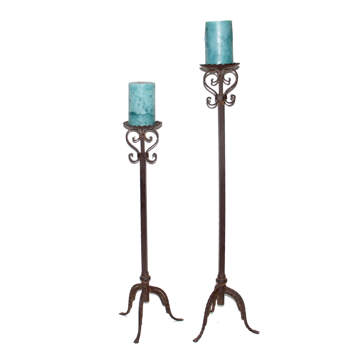 Pair of Tall Floor Candle Holders | EBTH