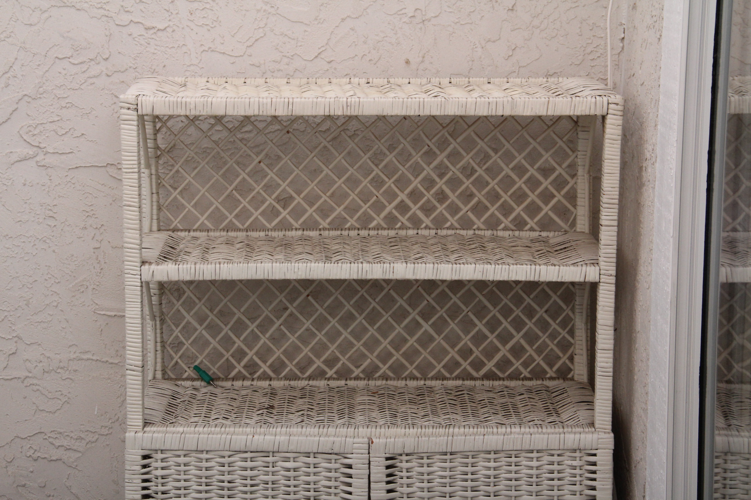 Vintage White Wicker Shelves EBTH