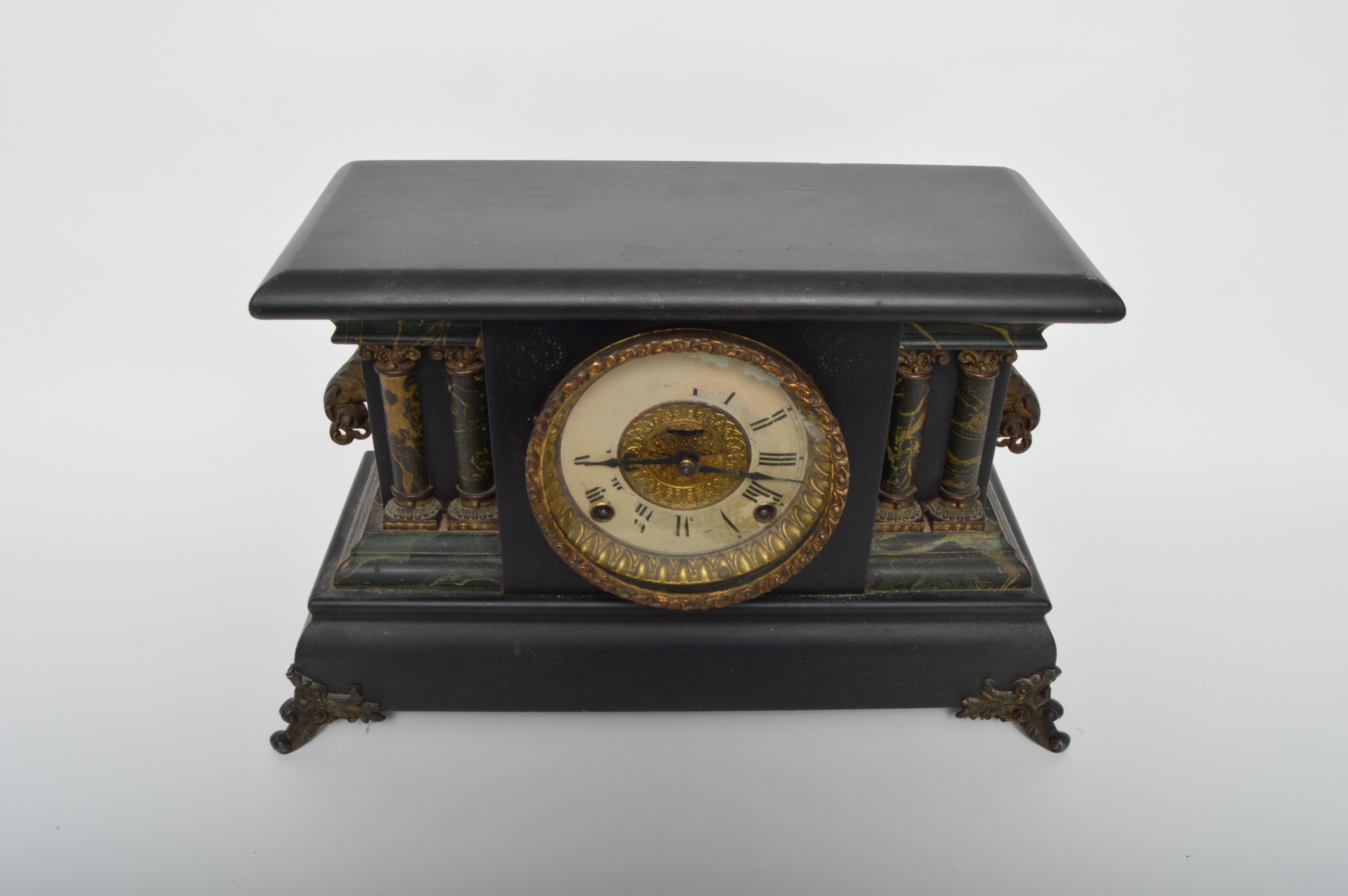 Antique E. Ingraham Co "Adrian" Mantel Clock EBTH