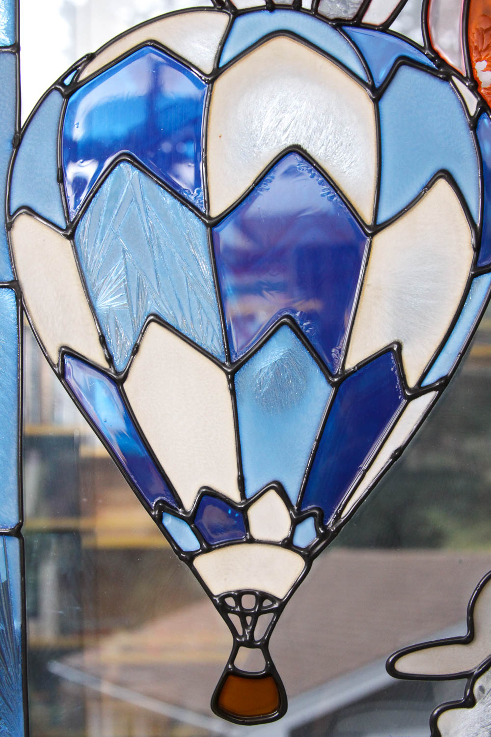 Contemporary Hot Air Balloon Stained Glass Window EBTH