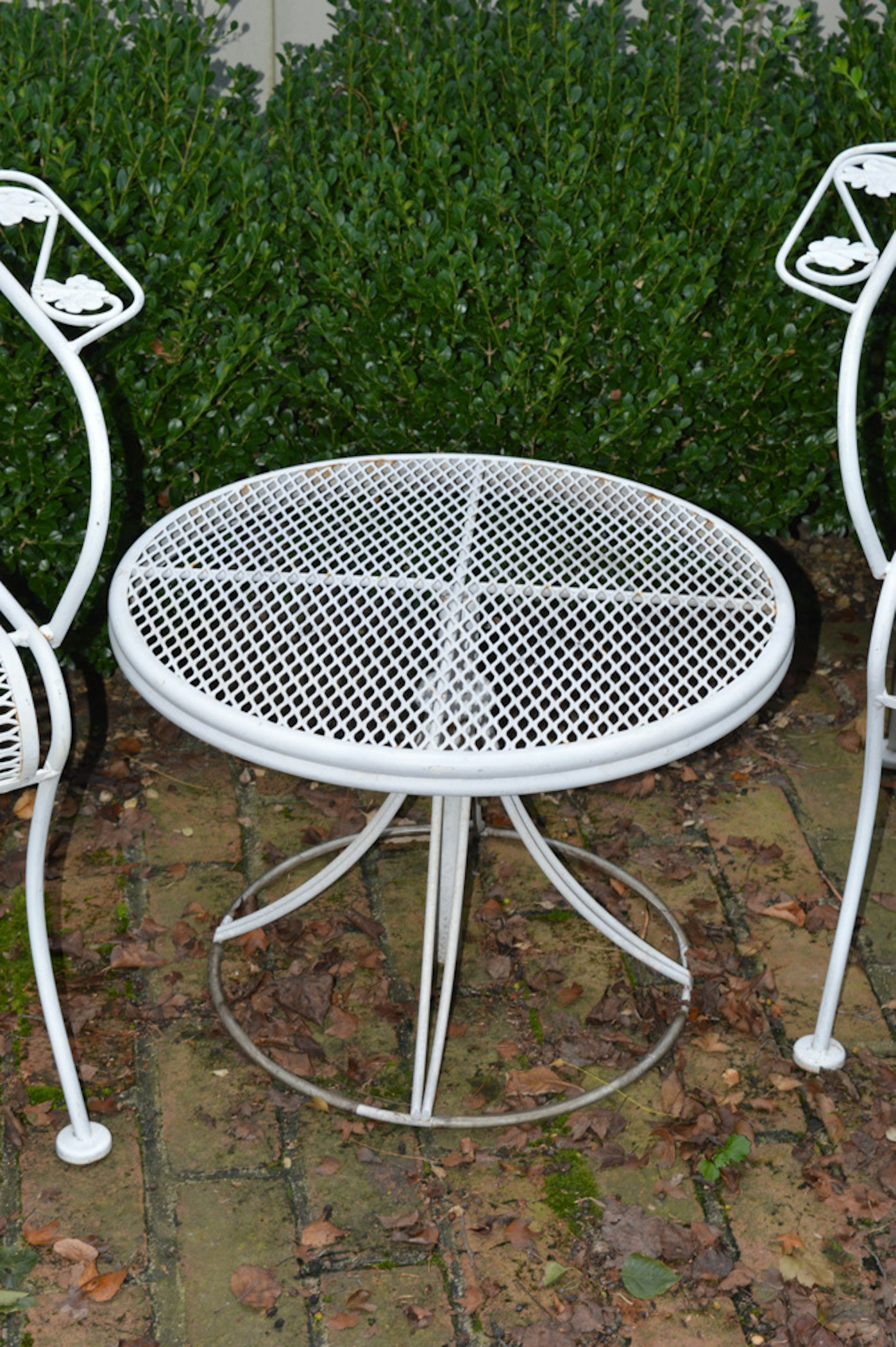 Vintage Wrought Iron Patio Chairs with Table : EBTH