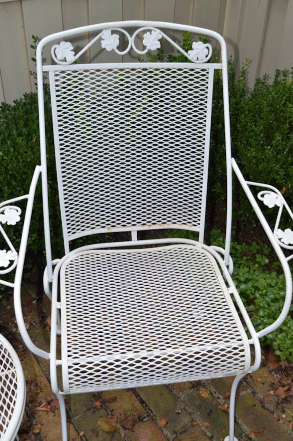 Vintage Wrought Iron Patio Chairs With Table Ebth