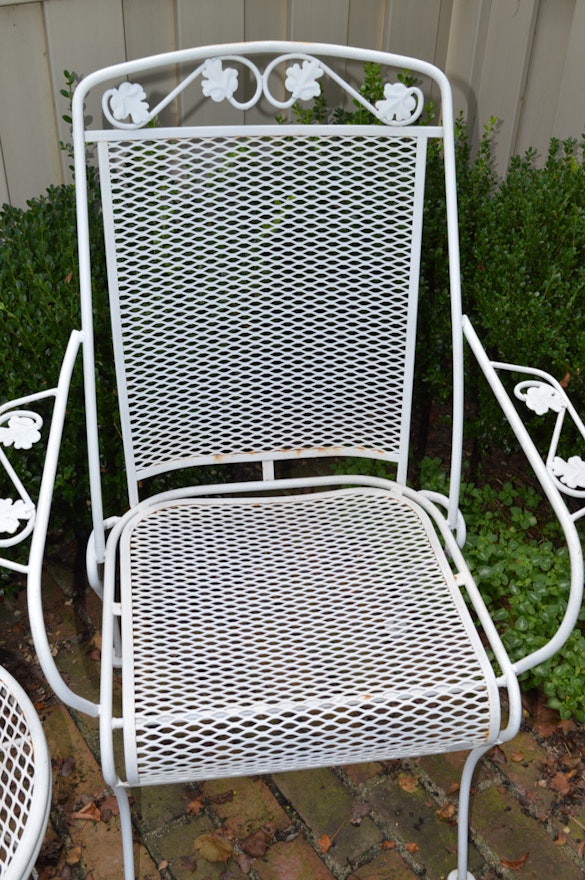 Vintage Wrought Iron Patio Chairs with Table EBTH