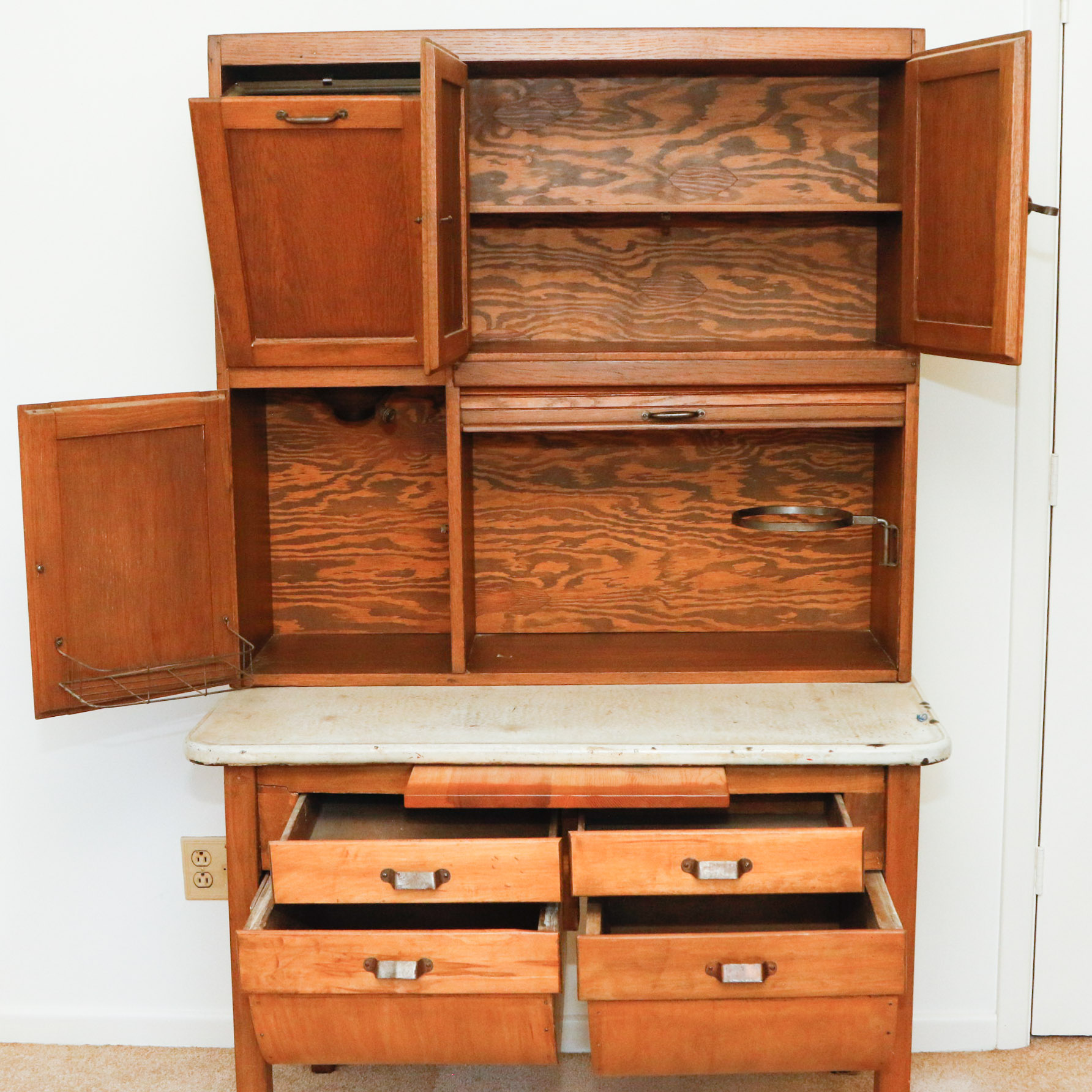 Antique Oak Hoosier EBTH