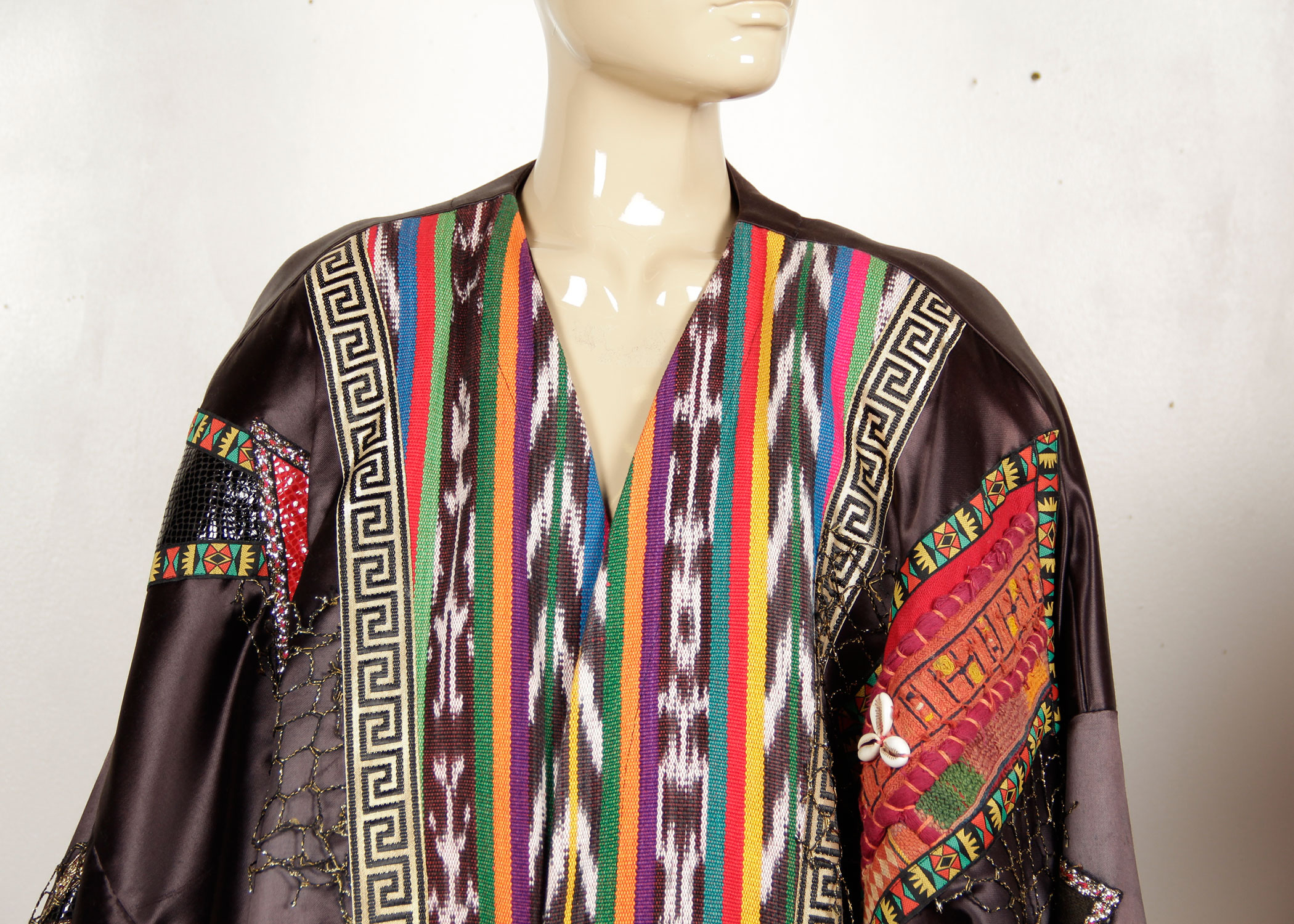 African Tribal Coat with Old Tapestry Accents EBTH
