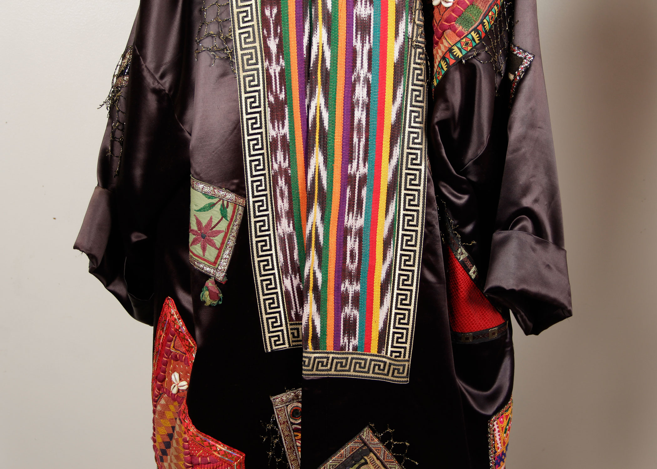 African Tribal Coat with Old Tapestry Accents EBTH