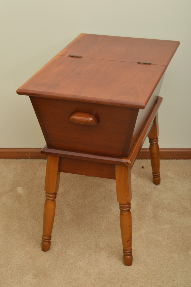 Vintage Cherry Flip Top Side Table EBTH