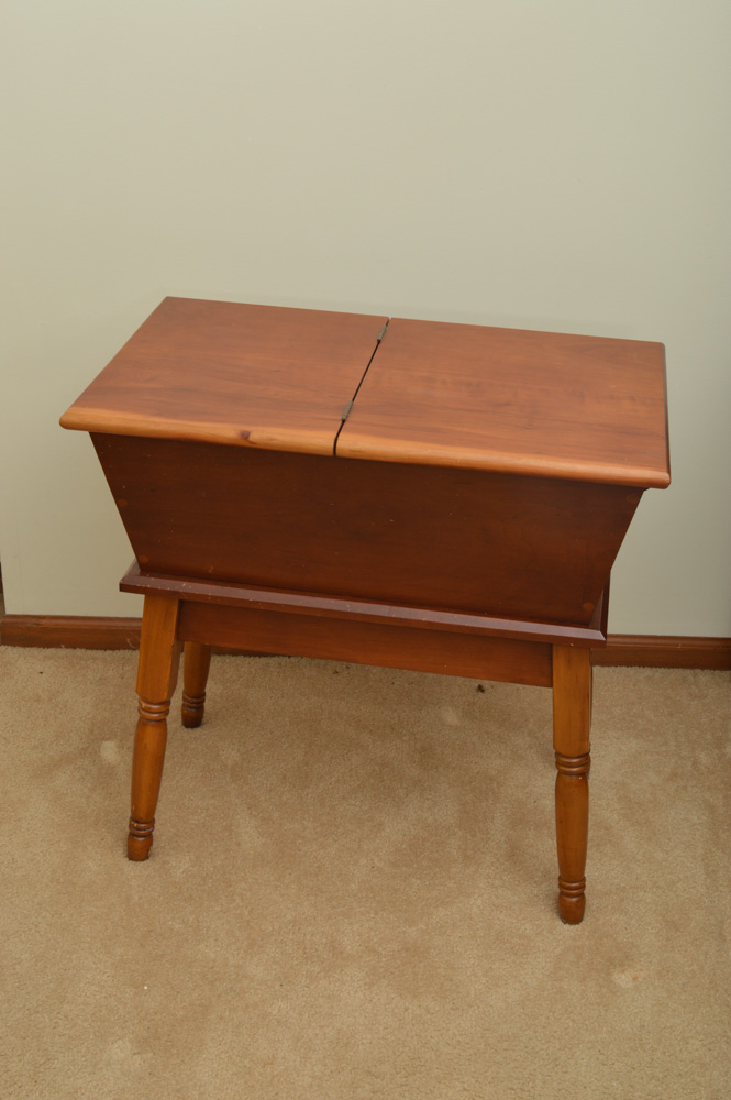 Vintage Cherry Flip Top Side Table EBTH