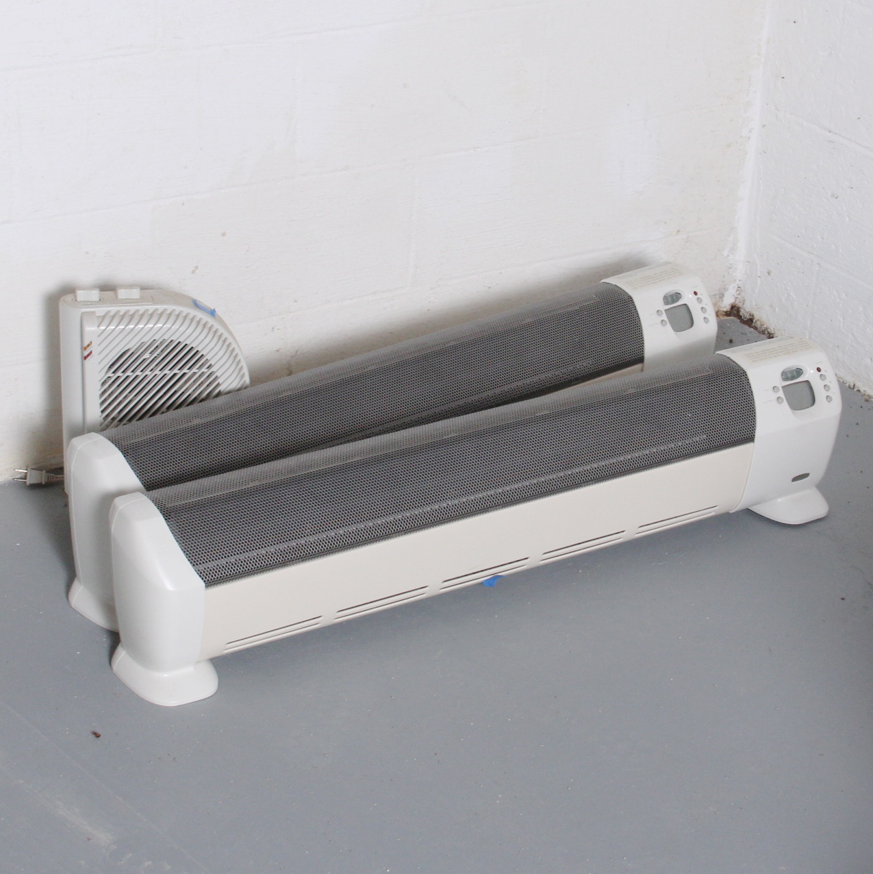 Two Honeywell Floor Space Heaters And Small Portable Heater Ebth