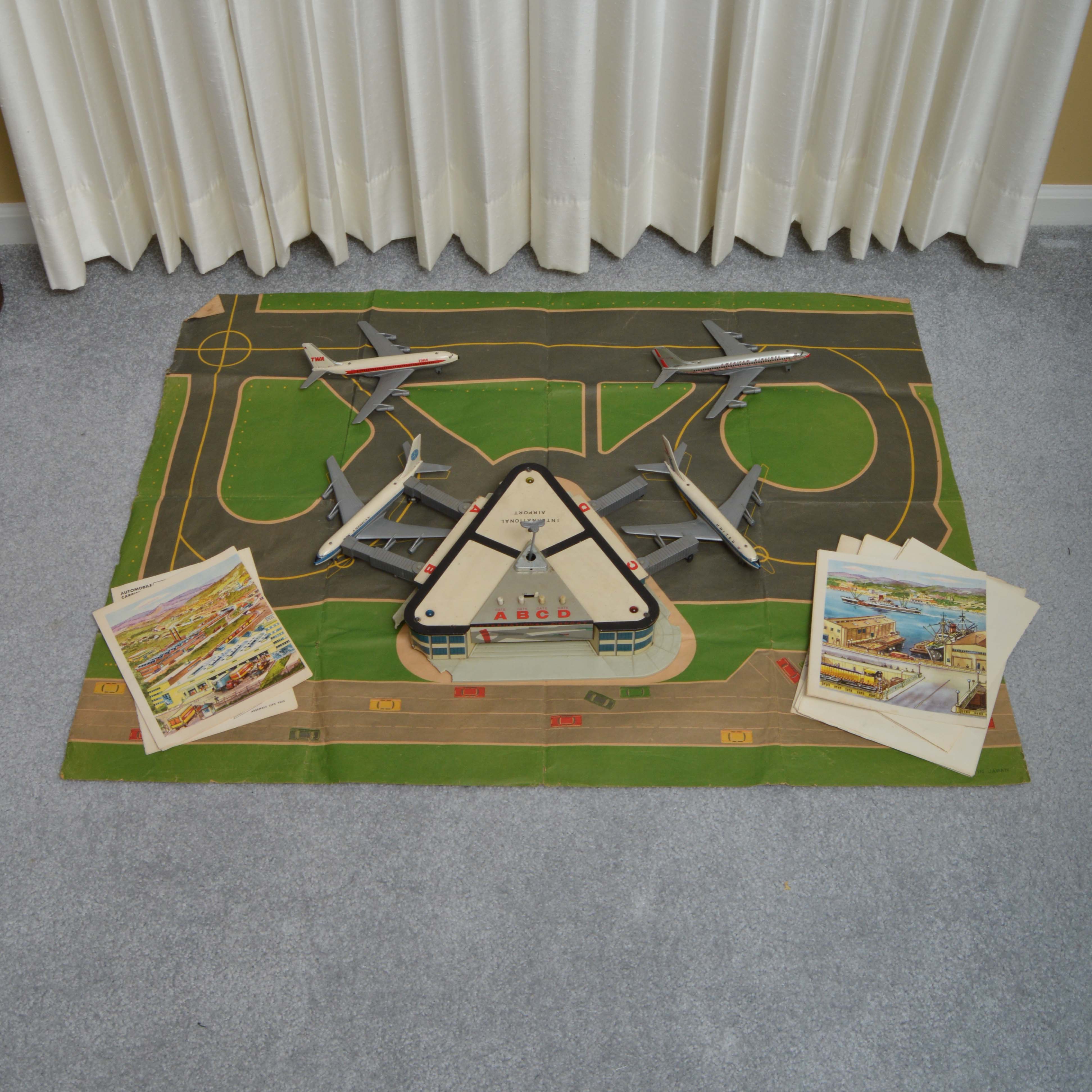 Vintage Toy Airport Terminal and Tarmac EBTH