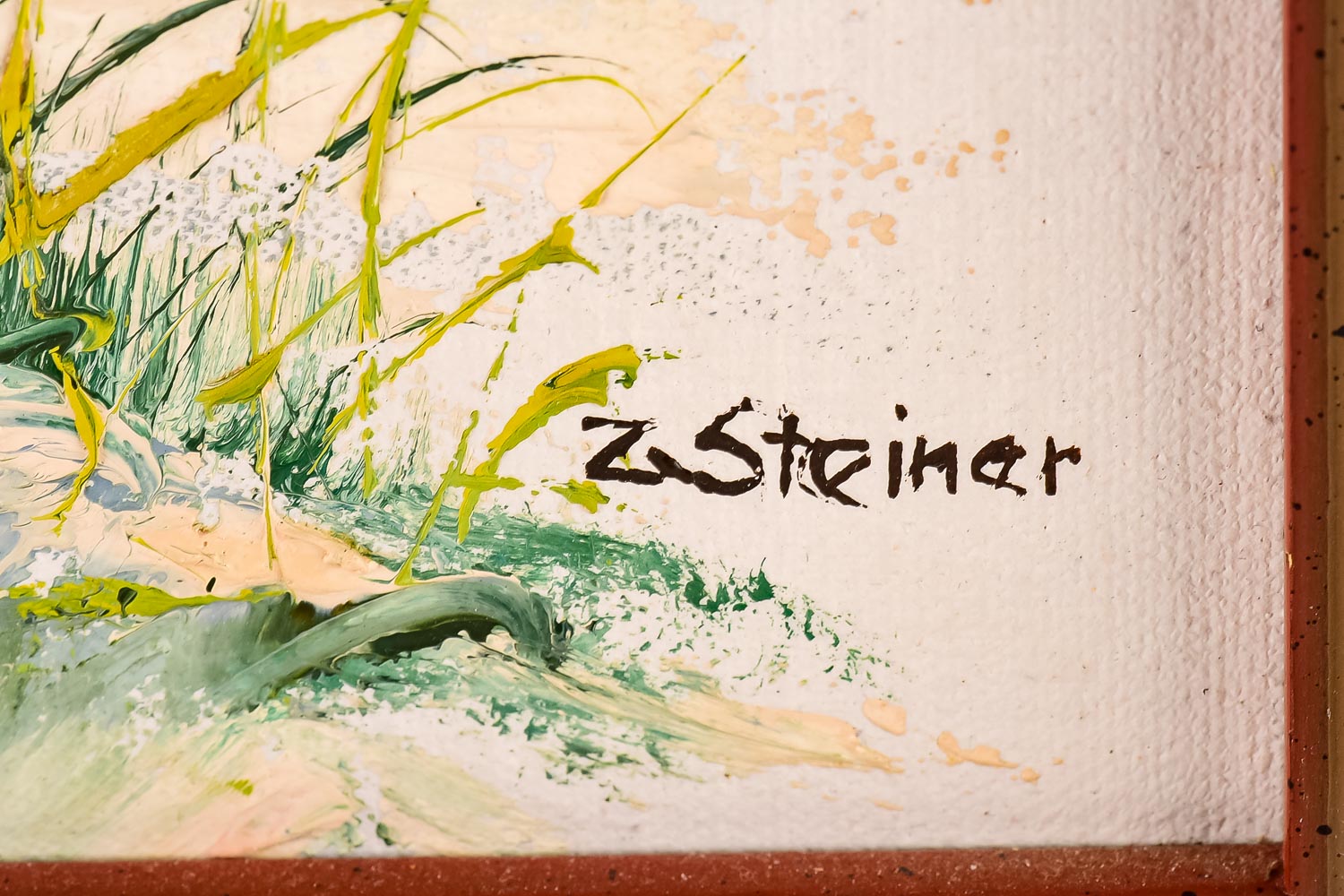 Signed Z. Steiner Acrylic Painting on Stretched Canvas EBTH