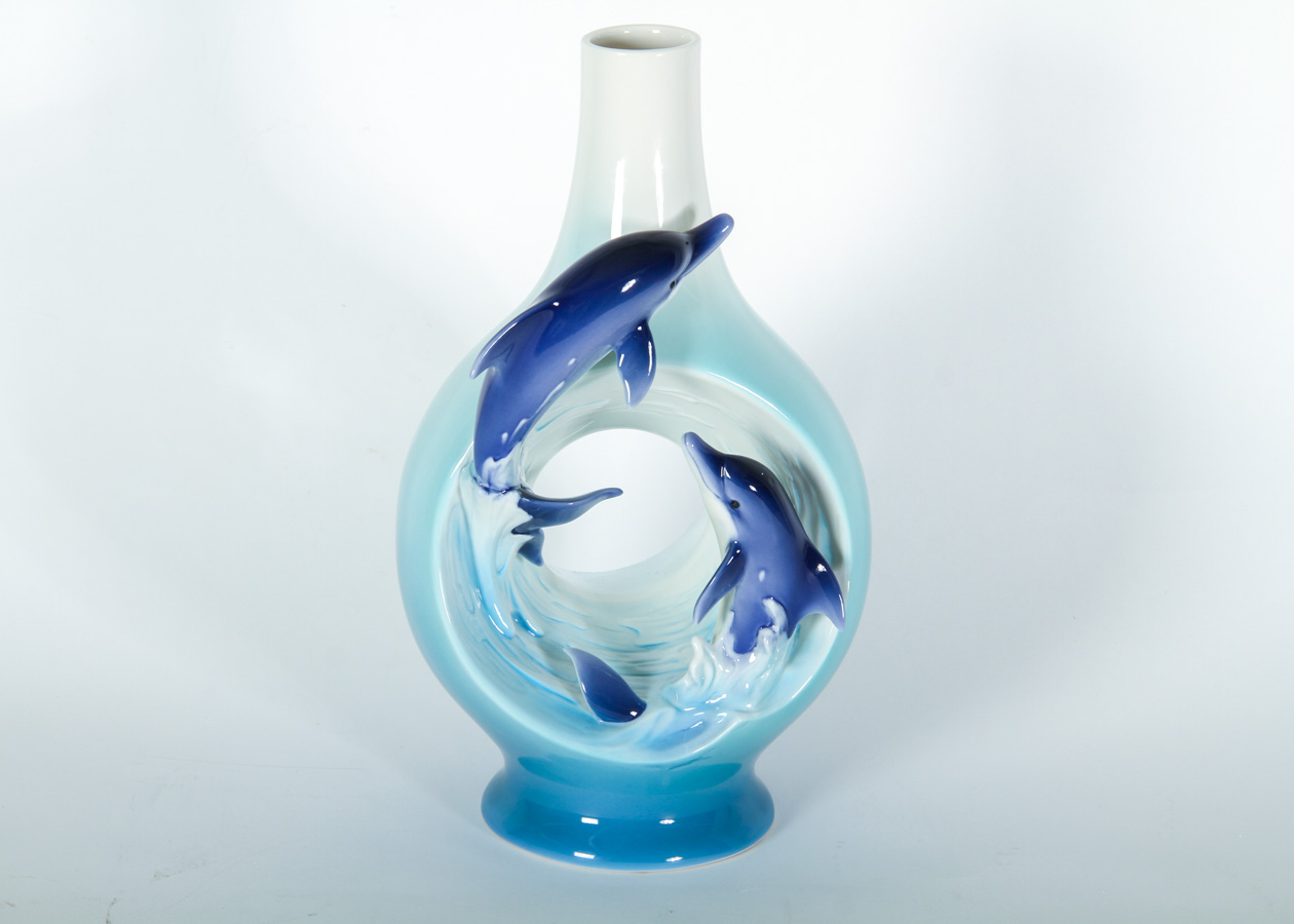 Franz Dolphin Vase EBTH