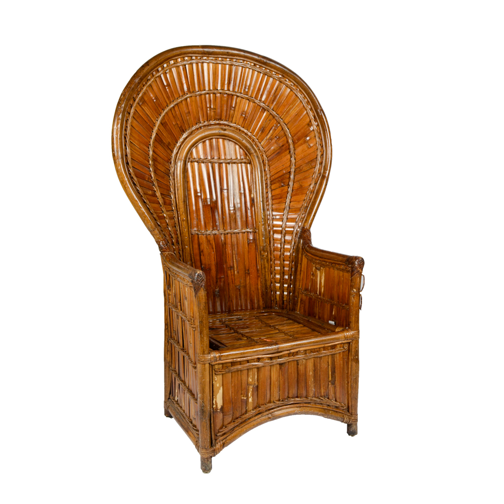 Vintage Bamboo Fan Back Chair EBTH