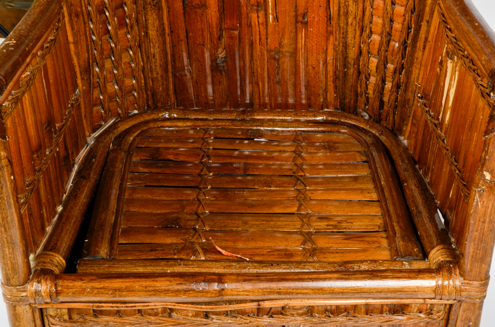 Vintage Bamboo Fan Back Chair EBTH