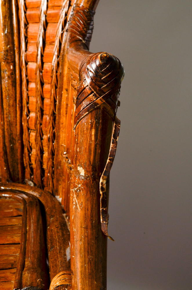 Vintage Bamboo Fan Back Chair EBTH