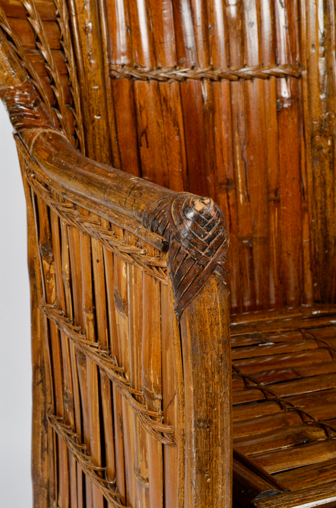 Vintage Bamboo Fan Back Chair EBTH