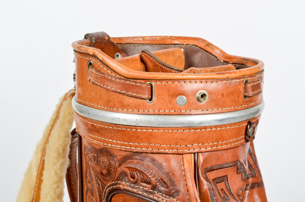 Vintage Tooled Leather Golf Bag EBTH