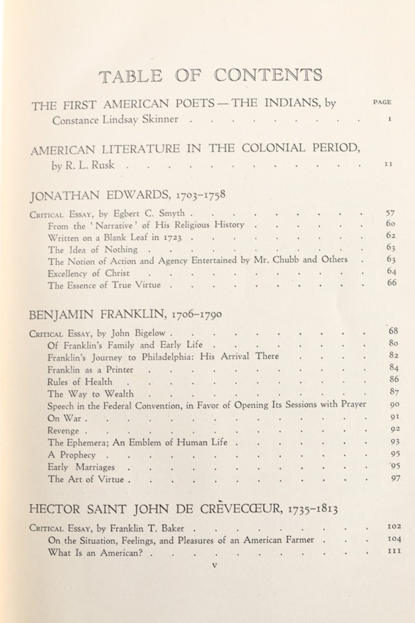 "Columbia University Course in Literature" Volumes 118 Gathering EBTH