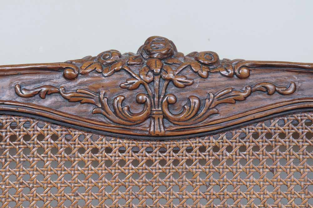 Henredon King Size Cane Woven Headboard and Bed Frame EBTH