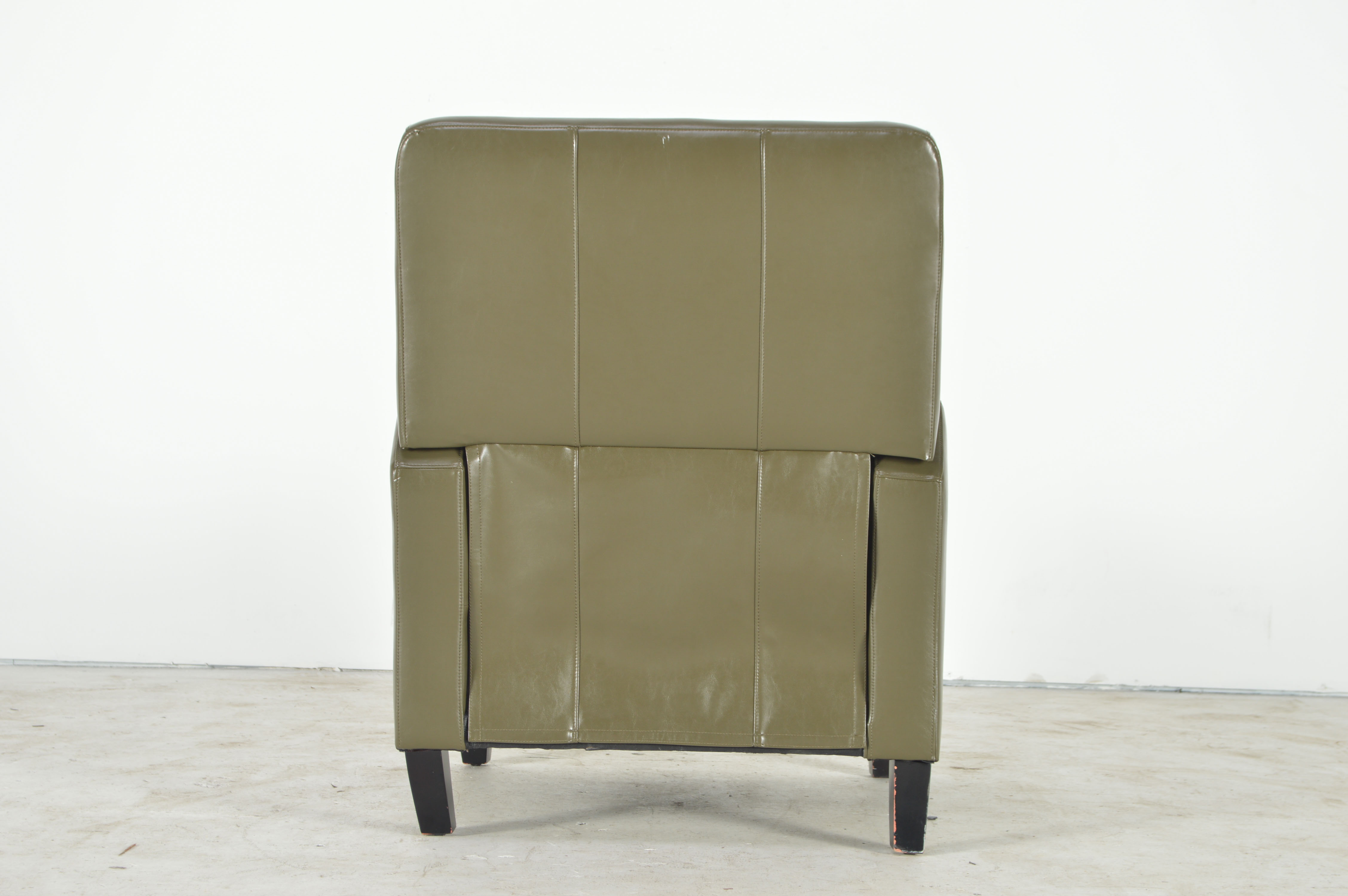 Olive Green Leather Grandin Road Recliner EBTH